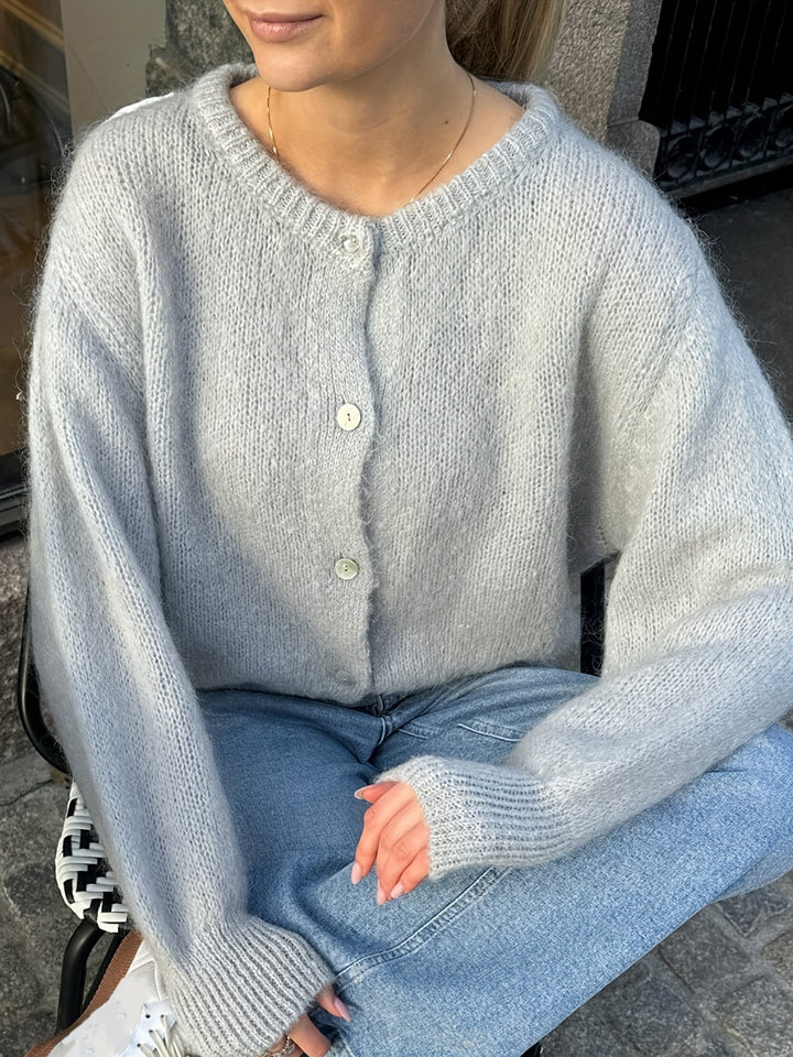 Cardigan en cachemire doux tricoté