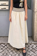 Jupe maxi trapèze femme avec silhouette ample