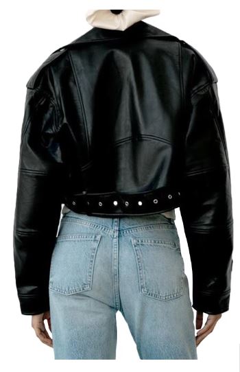 Veste Moto Biker en Cuir Noir Classique