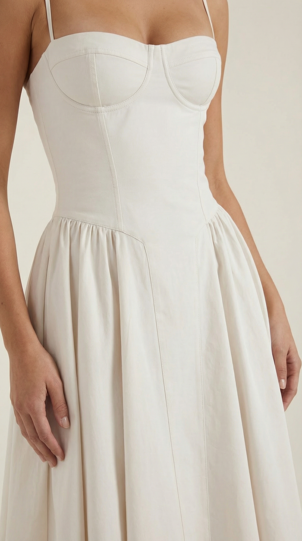 Robe mi-longue corset florale pour femme avec décolleté en cœur
