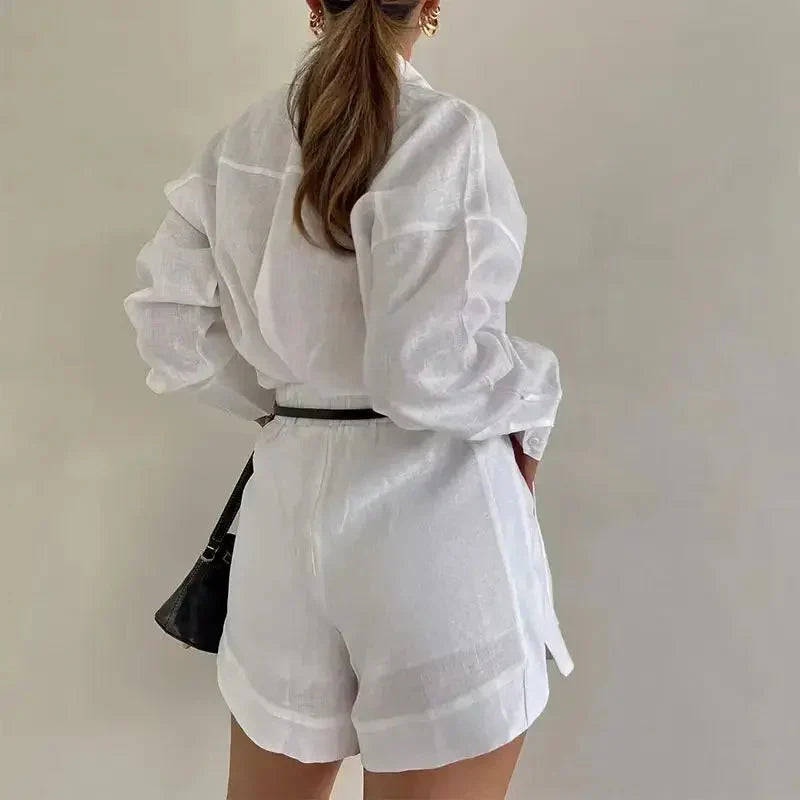 Ensemble Chemise Décontractée Respirante et Short pour un Confort Quotidien Facile