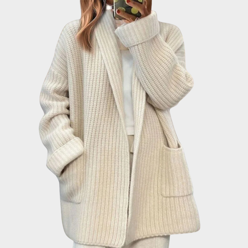 Cardigan en laine tricotée confortable