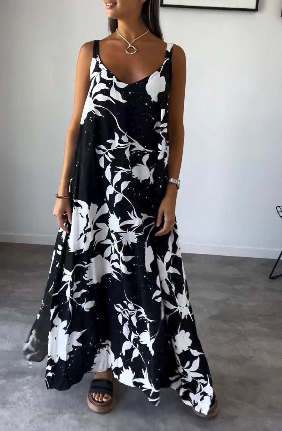 Robe féminine tendance imprimée