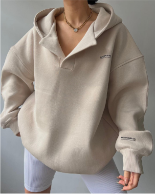Sweat à capuche droit confortable pour femmes