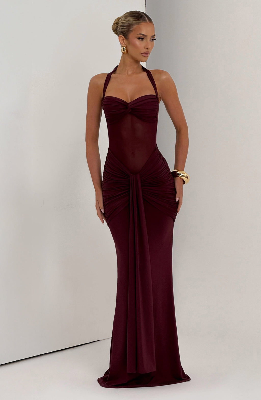 Robe Maxi Vixen sans Manches à Col V