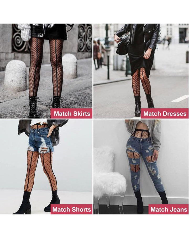 Bas autofixants sexy style fausse cuisse pour femmes