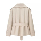 Blazer court ceinturé pour femme