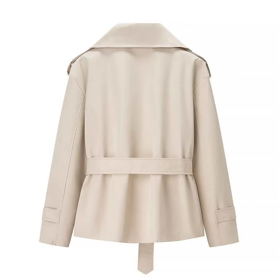 Blazer court ceinturé pour femme