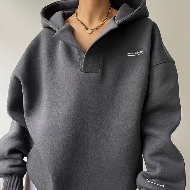 Sweat à capuche droit confortable pour femmes