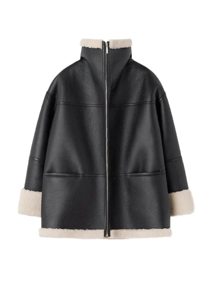 Manteau d'hiver en fausse fourrure douillet