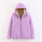 Veste matelassée à capuche avec doublure en peluche