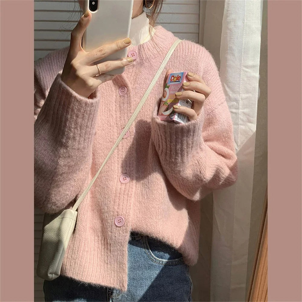 Cardigan en tricot décontracté et confortable