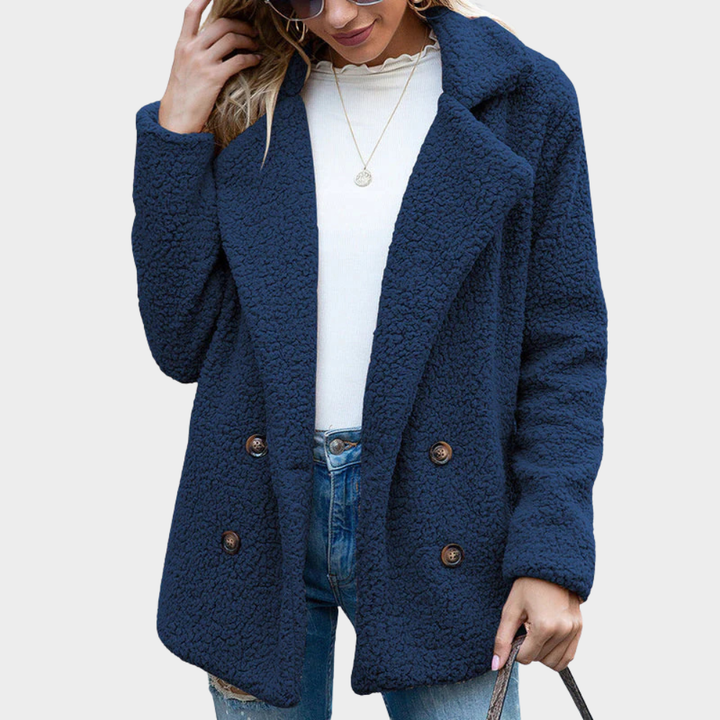 Manteau Teddy confortable à col pour un style hivernal chic