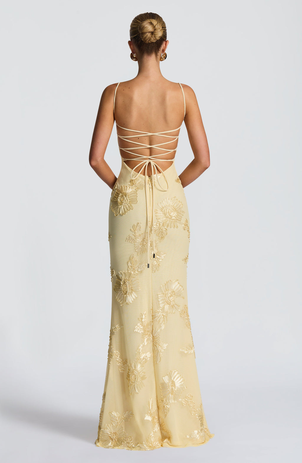 Robe maxi en velours pour femme