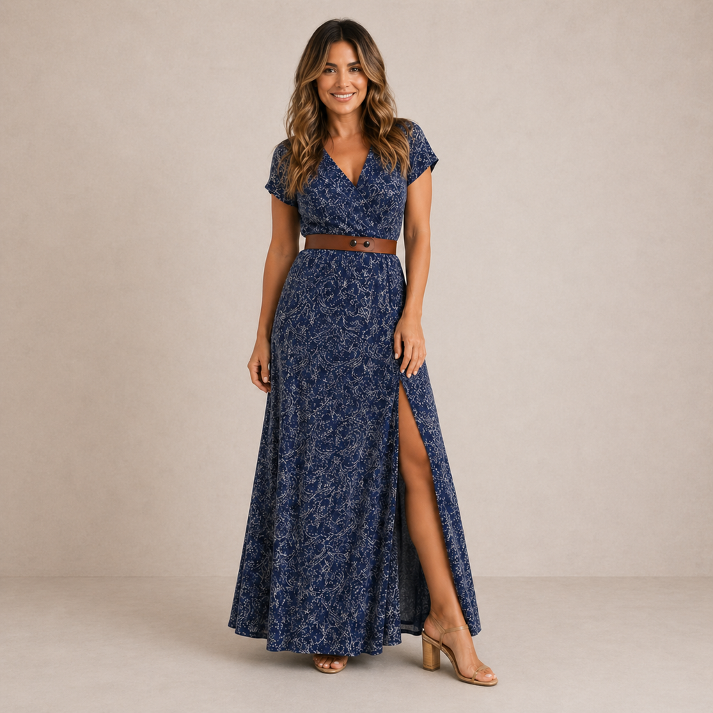 Robe d'été respirante à imprimé bohème