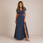 Robe d'été respirante à imprimé bohème