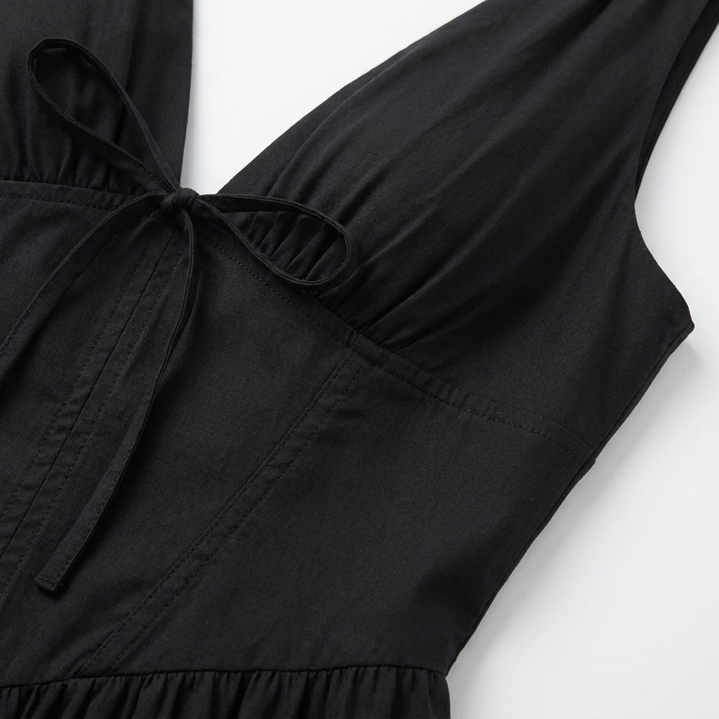 Robe mi-longue d'été corset pour femme