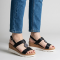 Sandale confortable à talon compensé élégant pour femmes