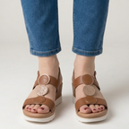 Sandale confortable à talon compensé élégant pour femmes