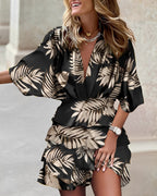 Robe courte asymétrique pour femmes Élégante Moderne Confortable