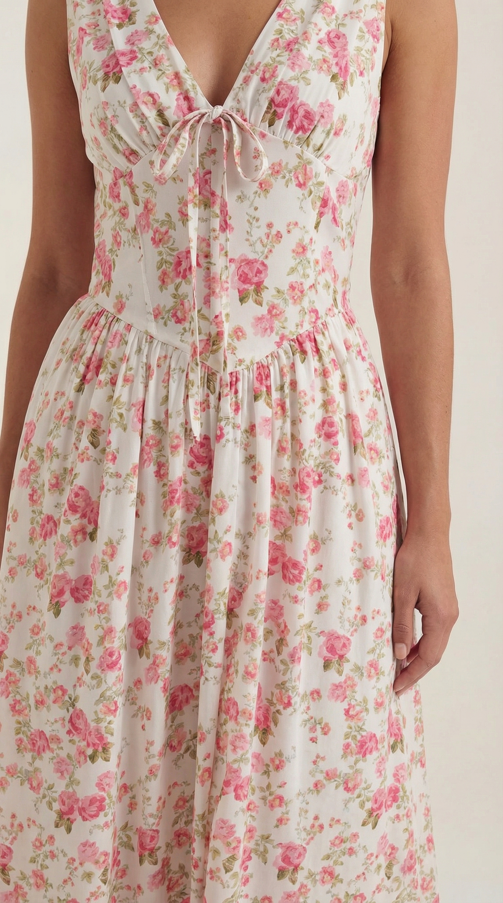 Robe mi-longue d'été corset pour femme