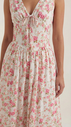 Robe mi-longue d'été corset pour femme