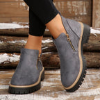 Bottes chevilles en cuir chic pour femmes