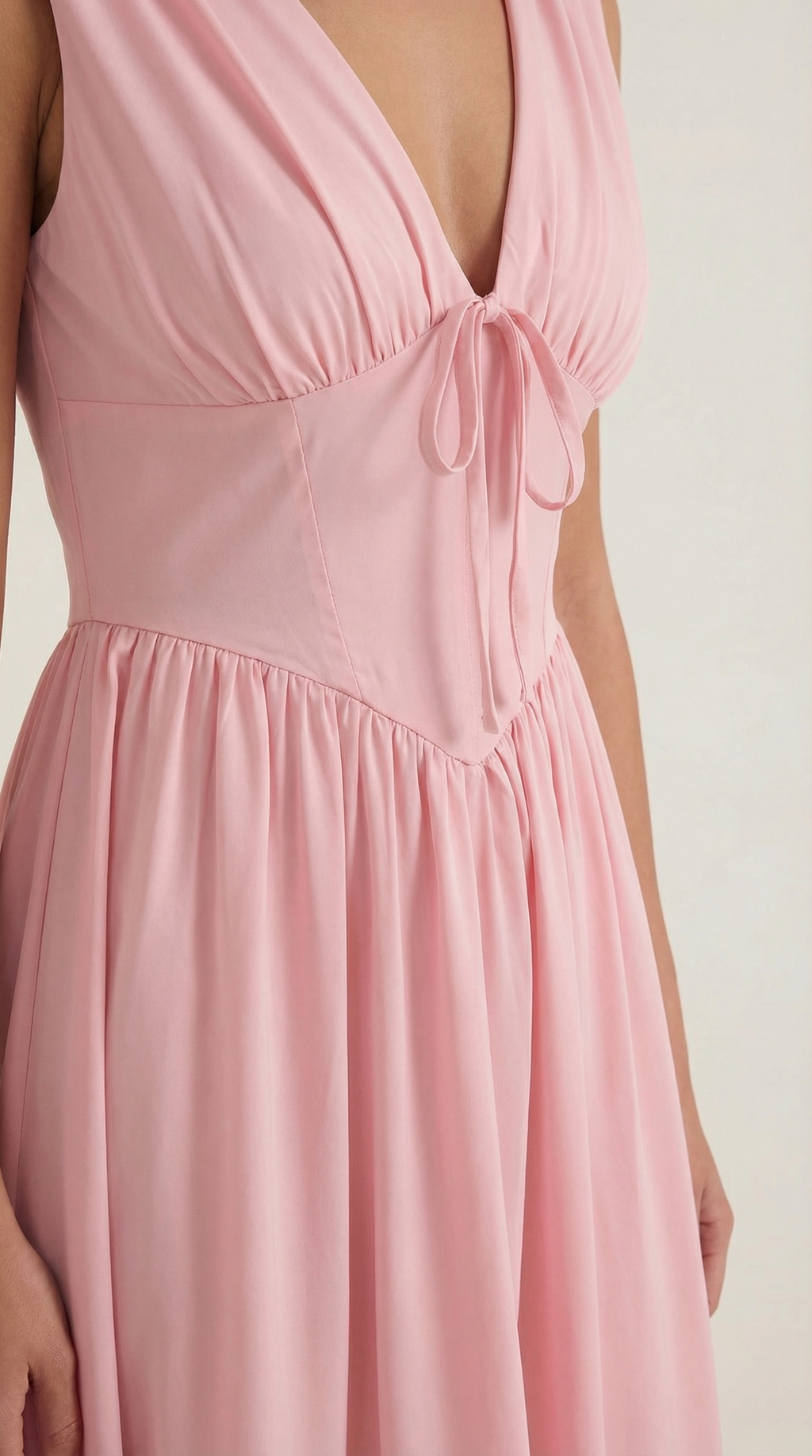Robe mi-longue d'été corset pour femme