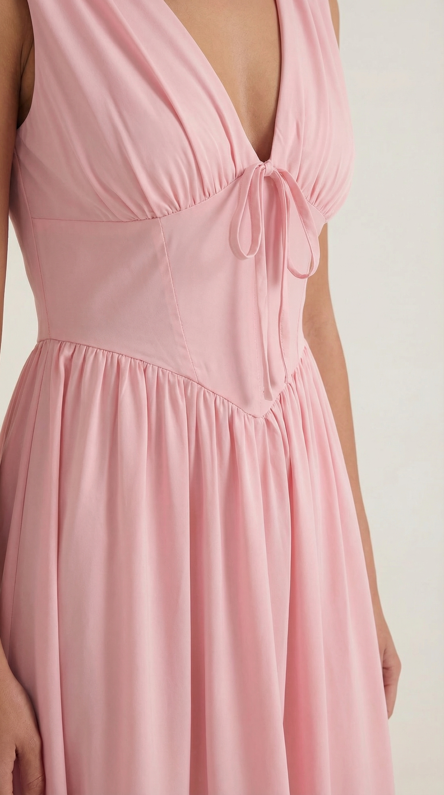 Robe mi-longue d'été corset pour femme