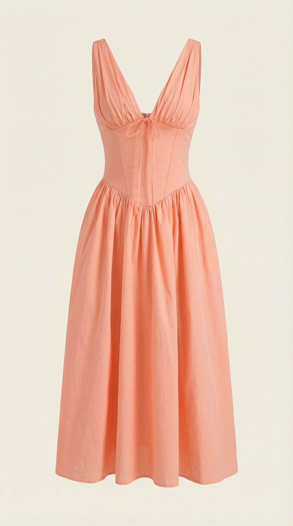 Robe mi-longue d'été corset pour femme