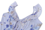 Robe Maxi Dos Nu Plongeant Fleurie Mode Été