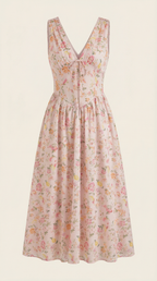 Robe mi-longue d'été corset pour femme
