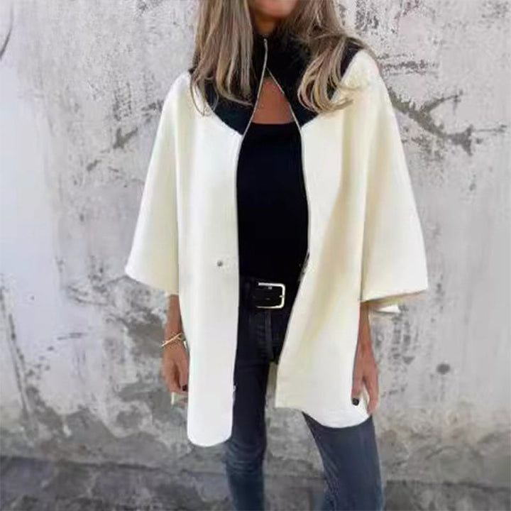 Veste Longue Bicolore Chic pour Couches Élégantes