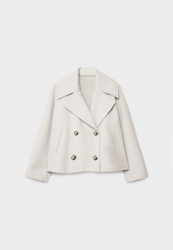 Manteau court classique intemporel pour femmes