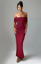 Robe maxi dos nu sans bretelles pour femmes