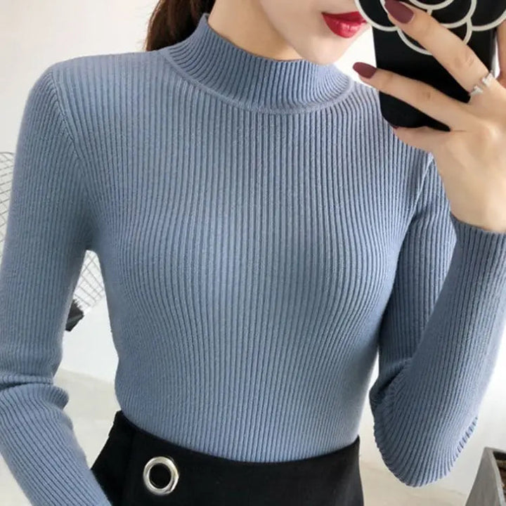 Pull en laine côtelée confortable pour femmes