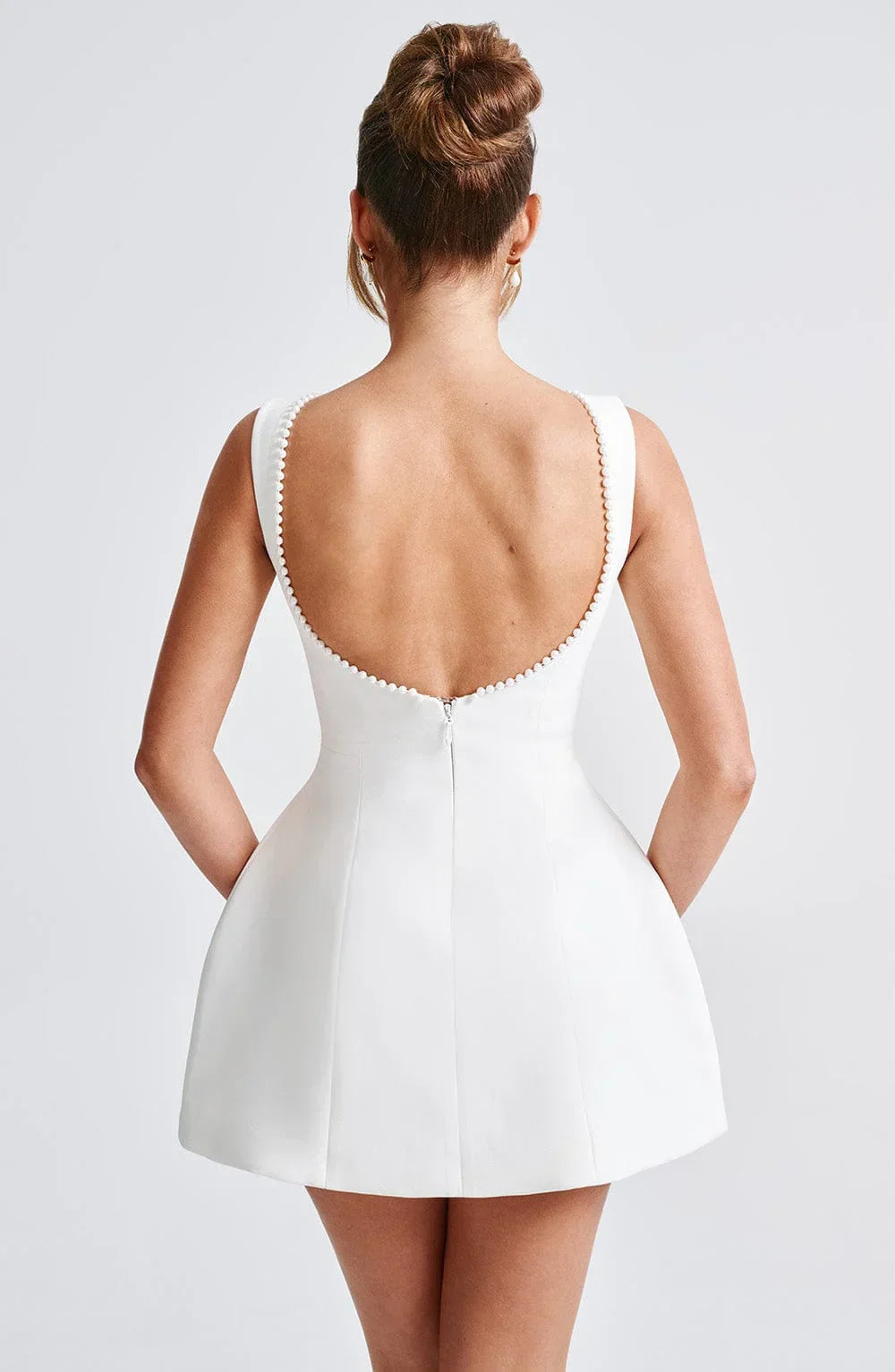 Robe de cocktail pour femme à dos noué