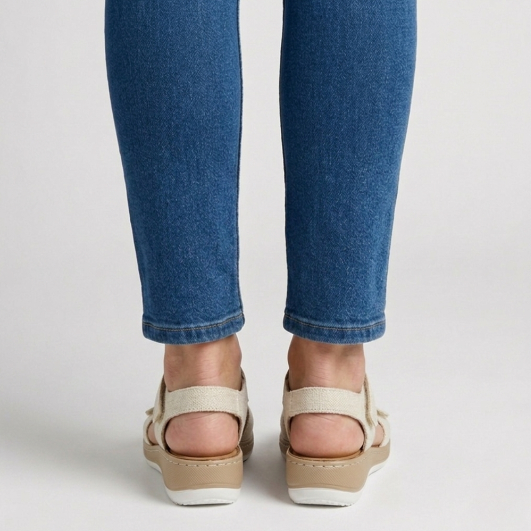 Sandales confortables pour femmes avec détails floraux