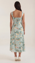 Robe corset midi femme tenue invité mariage