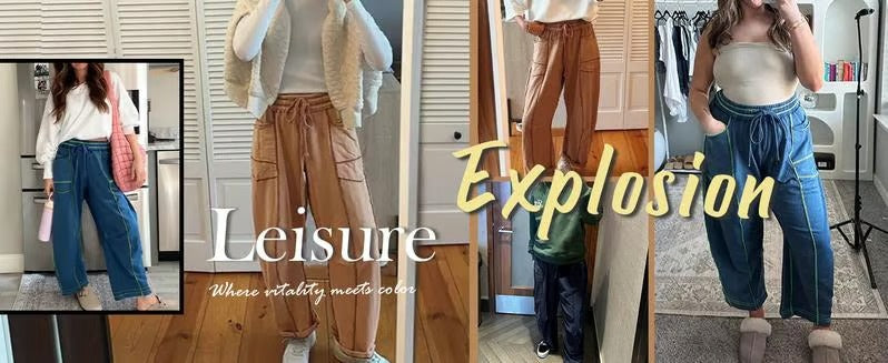 Pantalon de détente ample et confortable avec poches