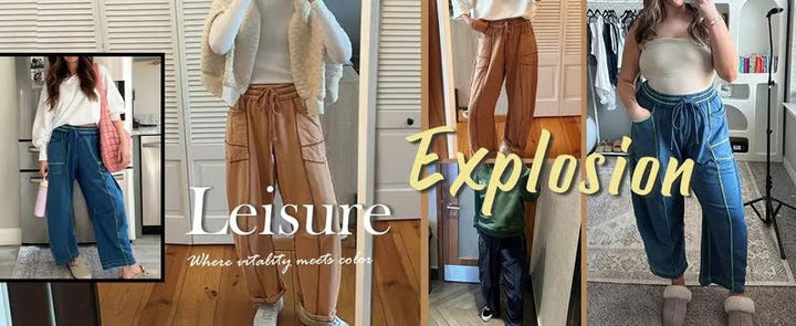 Pantalon de détente ample et confortable avec poches