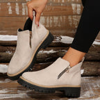 Bottes chevilles en cuir chic pour femmes