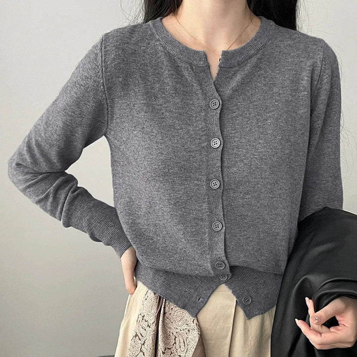 Cardigan en laine épaisse tricotée confortable
