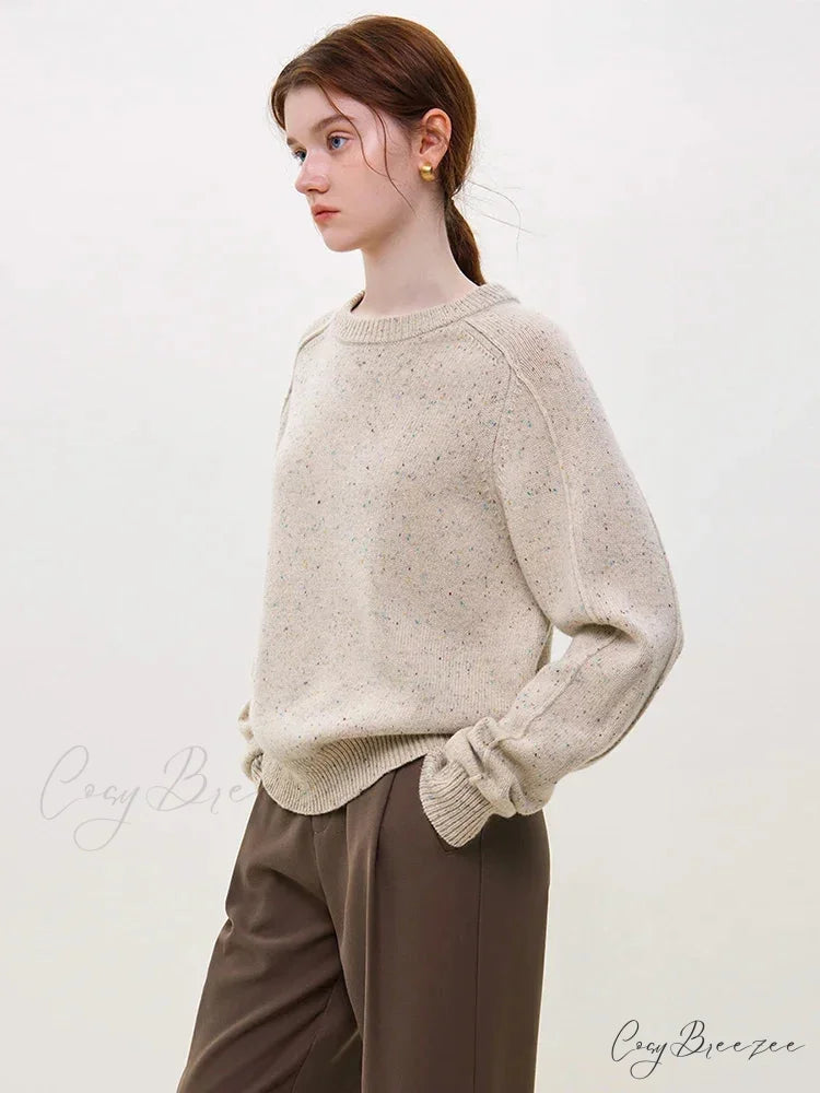 Pull en laine à motif de pois colorés