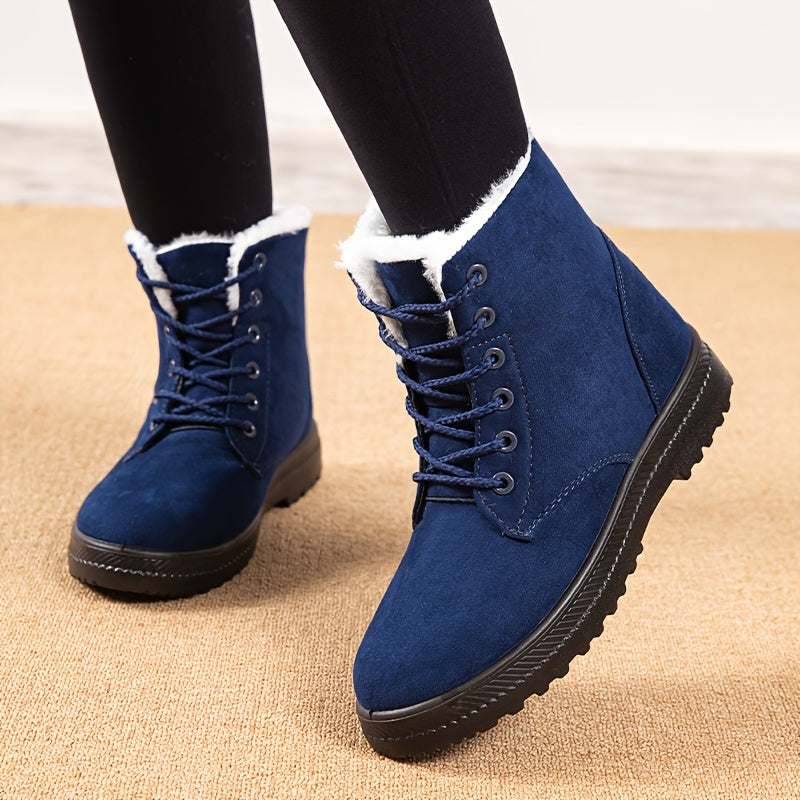 Bottes d'hiver à lacets CozyStep pour femmes avec doublure chaude