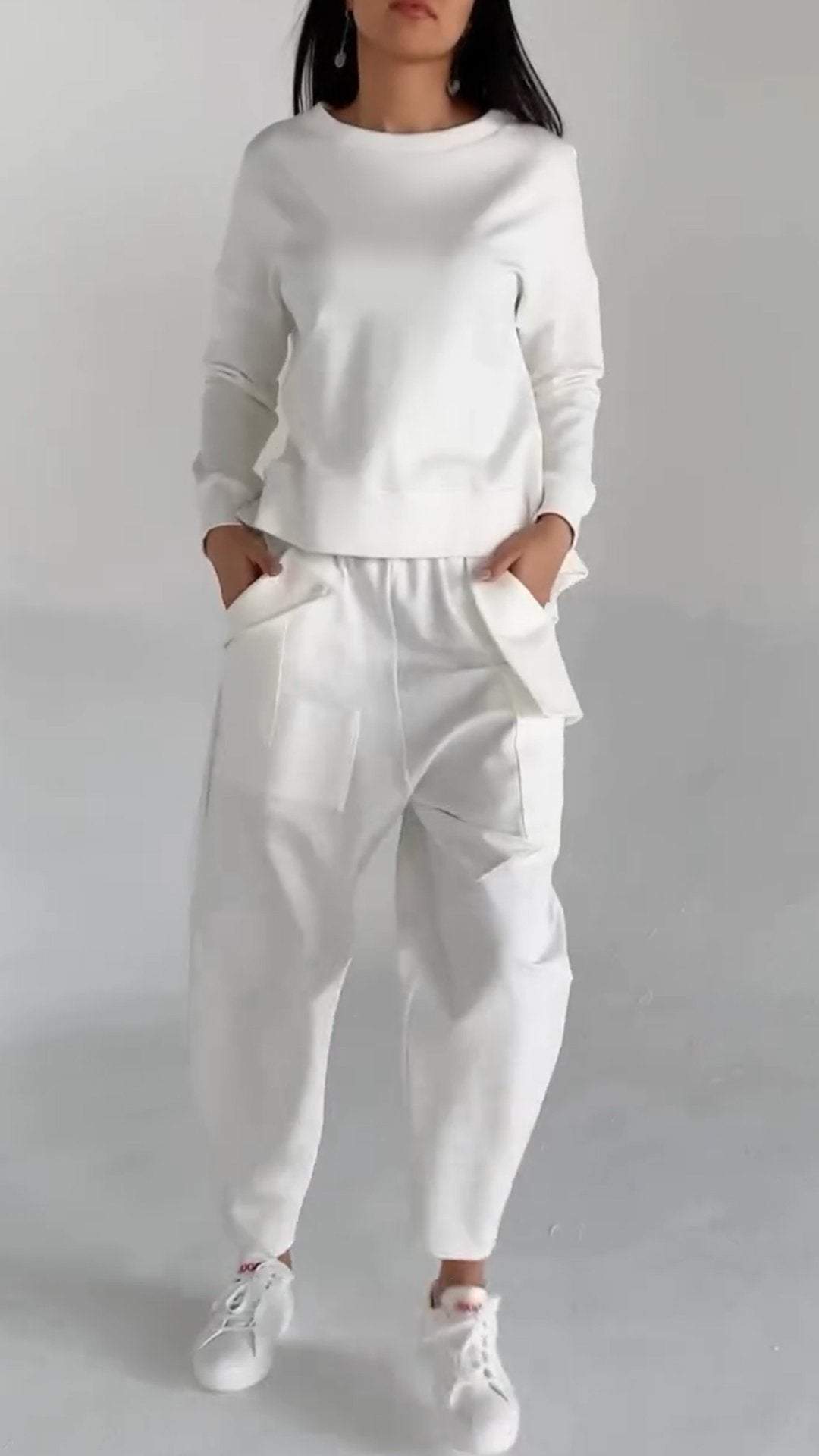 Ensemble d'intérieur en tricot douillet deux pièces