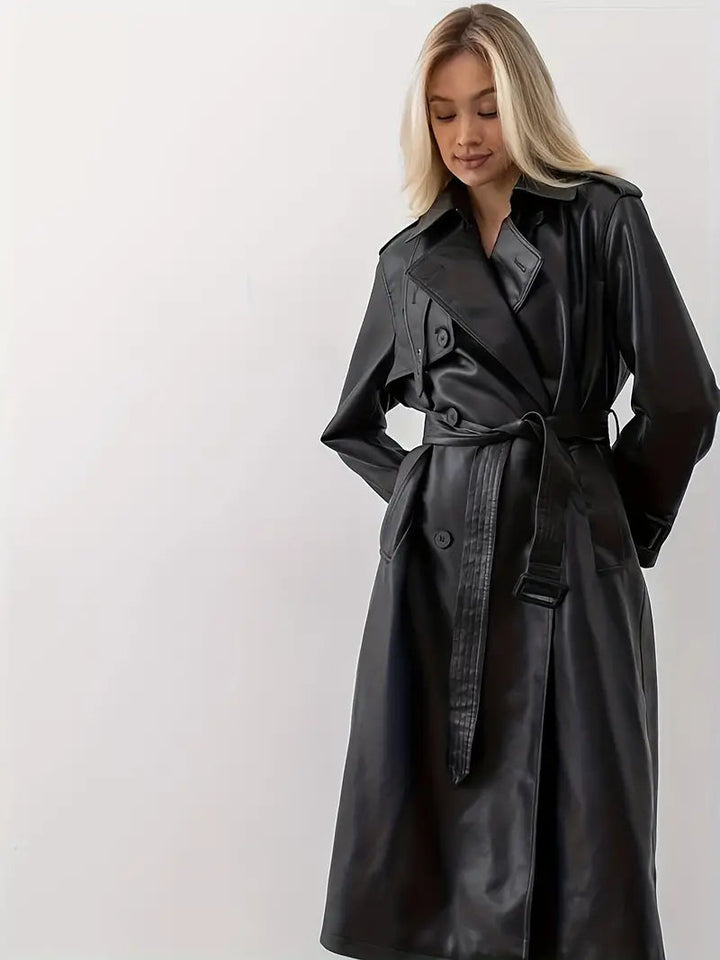 Trench-coat en cuir