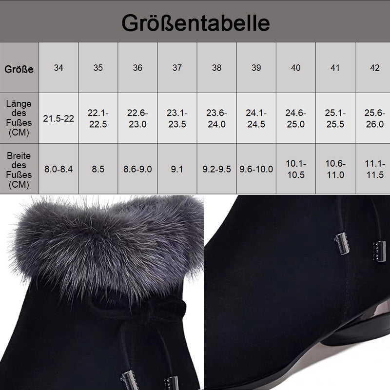 Bottes chevilles chaudes et élégantes antidérapantes pour femmes