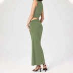 Sophie Paris | Robe longue drapée asymétrique