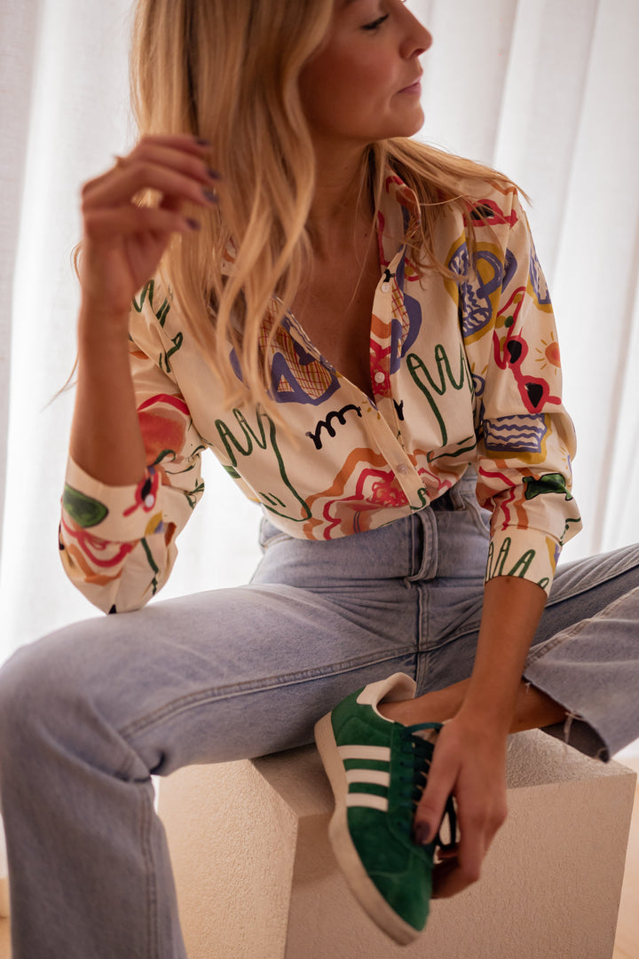 Chemise légère à motif